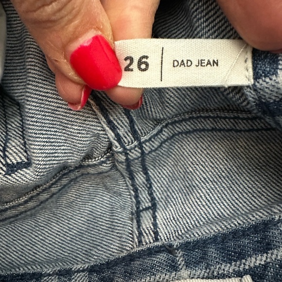PACSUN Plaid Dad Jean, Size 26 - Picture 5 of 8